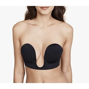 NWT Fashion Forms Women's U Plunge Backless Strapless Bra, Black Size A
